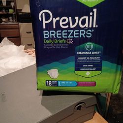 Adult Diapers P R E V A I L B R E E Z E R S 18 And A Pack $8 Each I Have 12 Packs And Two Other Packs