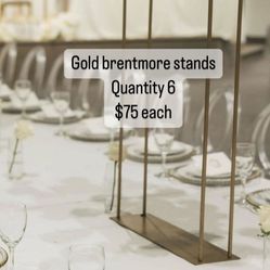 Gold Flower Stands Wedding 