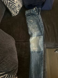 purple jeans