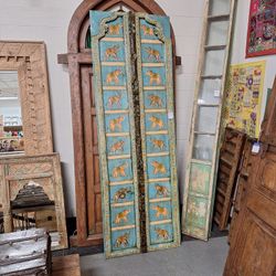 Hand Painted Vintage Wood Doors From India 