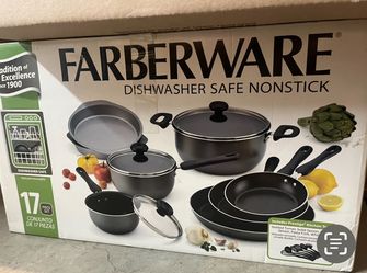 New Unopened Box- Farberware 17-Piece Nonstick Cookware Set