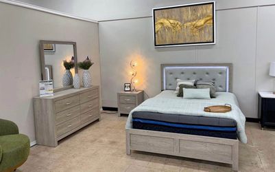 Get a Full or Queen Size Bed With Dresser & Mirror and Night Stand  — all for just $789!