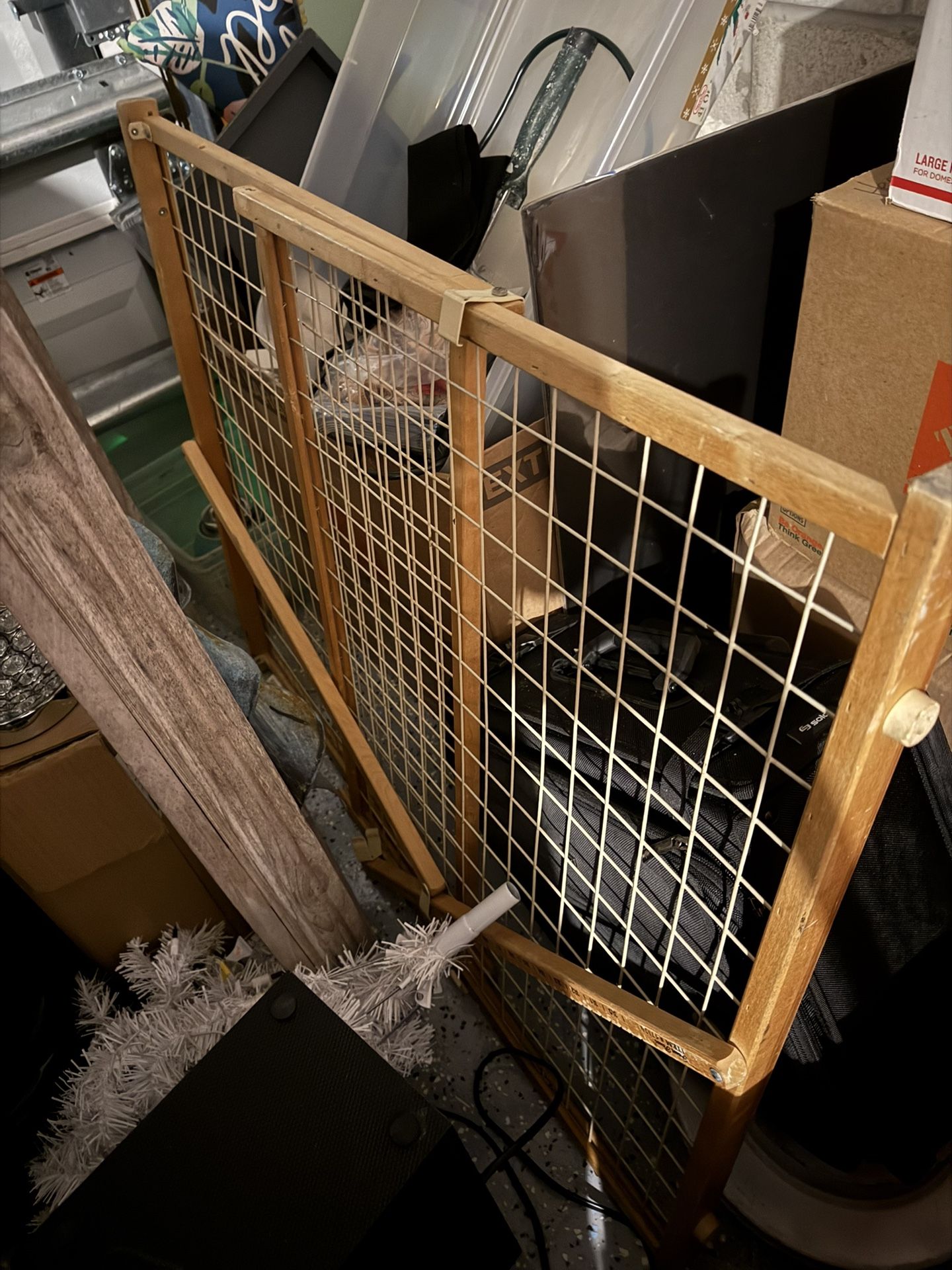 Wooden dog gate