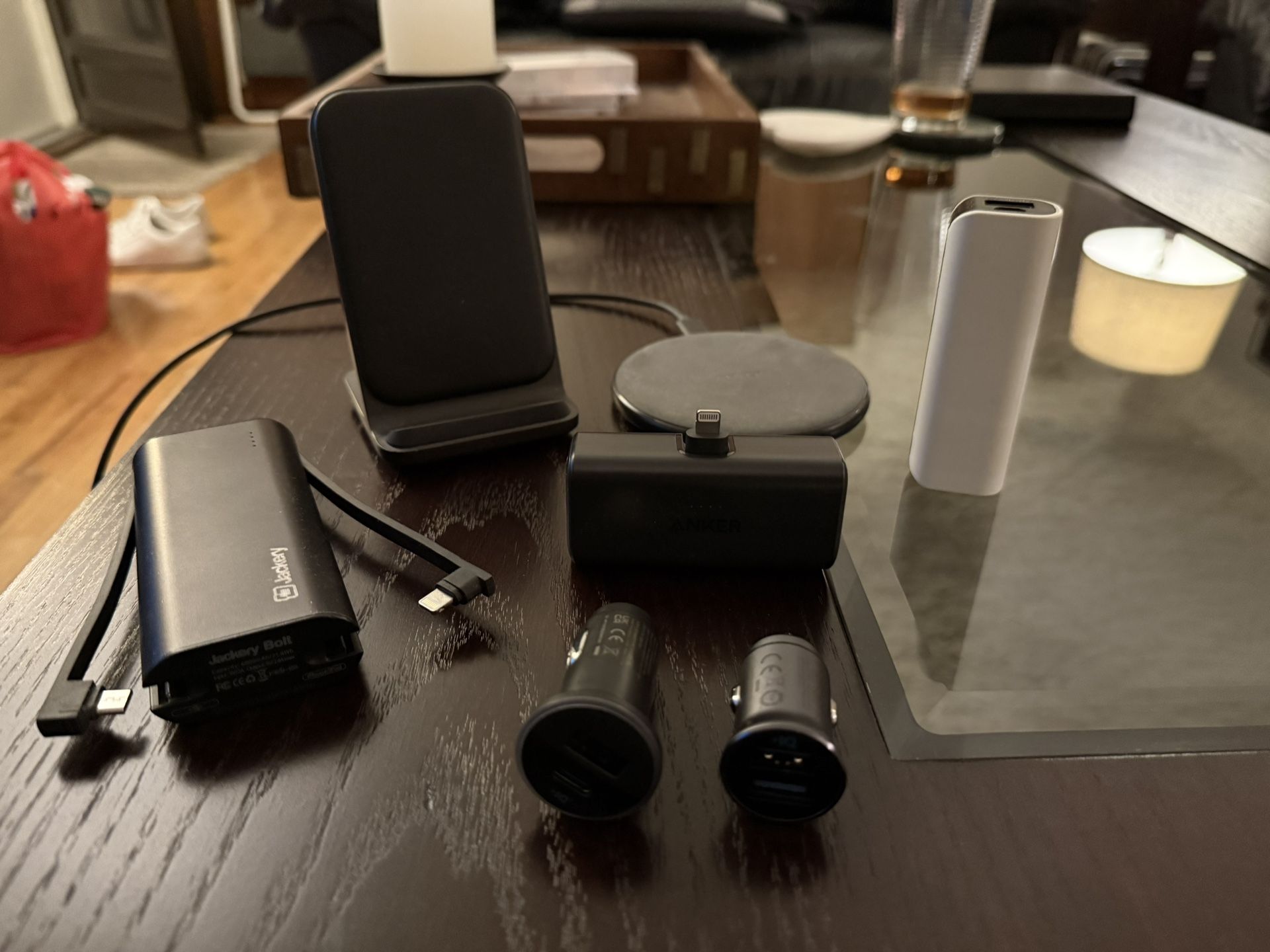 Various Chargers & Batteries: Anker, Jackery, And Nomad