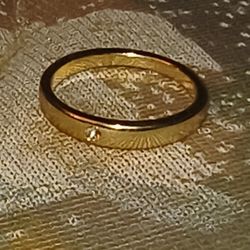 Stackable 14k Gold Diamond Band, Gold Personalized Ring, Everyday Diamond Wedding Band, Minimalist Diamond Wedding Ring, Gold Stackable Ring