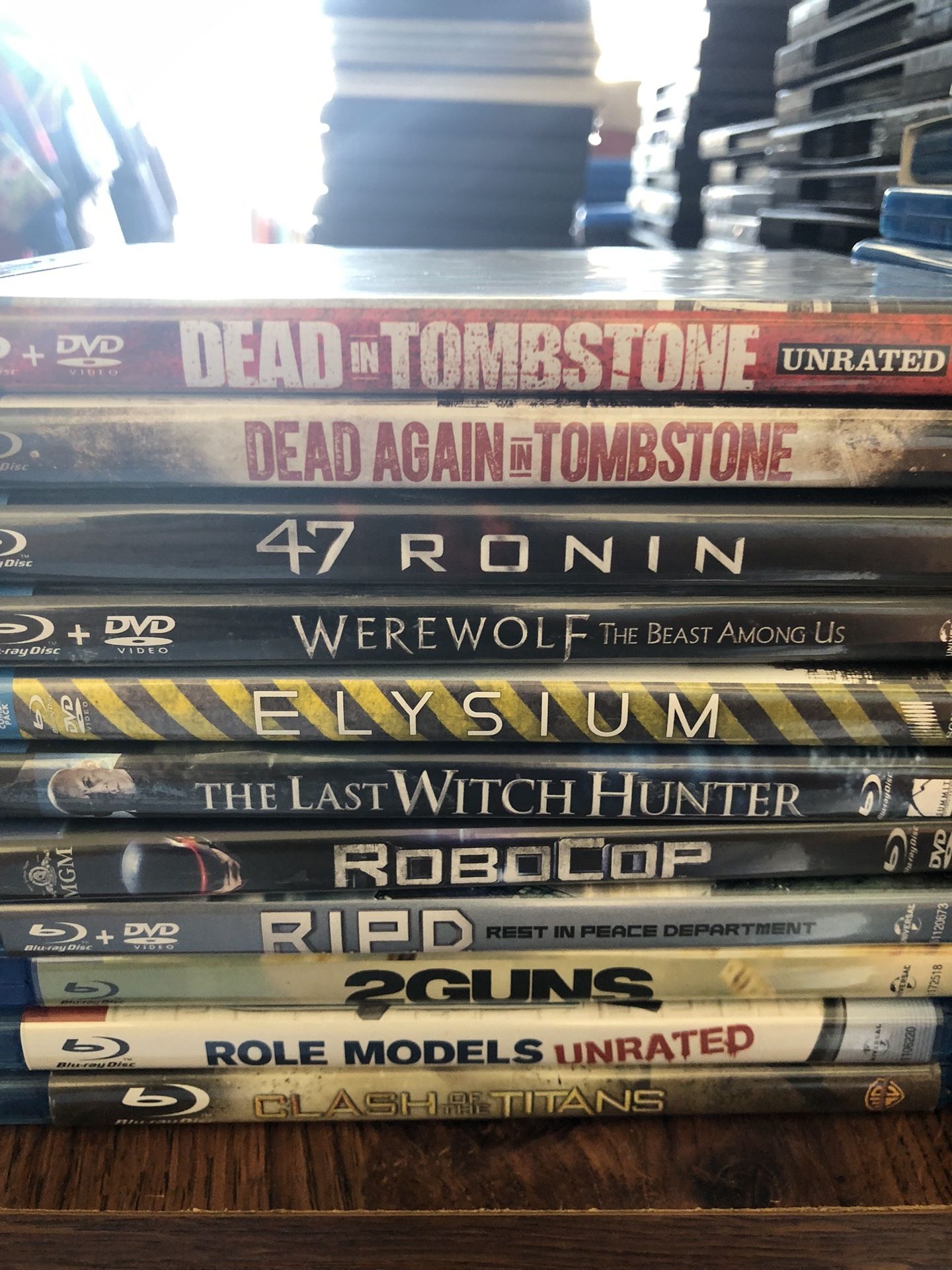 11 Blu-Rays $2. Ea.