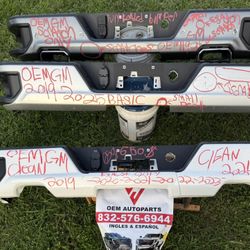 2019 2021 2024 Chevy Silverado GMC sierra Denali Bed rear Bumper with sensors and dual exhaust