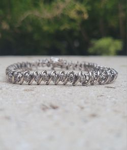 14K Gold 1.54 CT Diamond Tennis Bracelet (Jewelry Box Included)