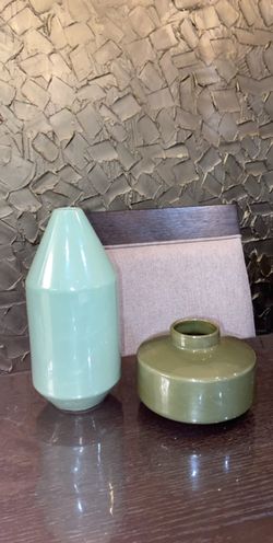 Green Decorative Vases