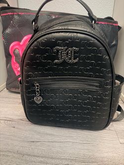 Juicy Couture Black Monogram Mini Backpack