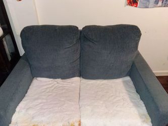 Blue loveseat/twin pull out bed