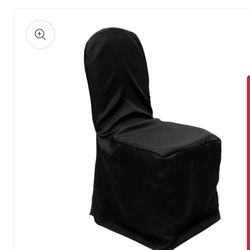 100 Black Banquet Chair Covers, Excellent Condition (only 20 Were Used/washed)