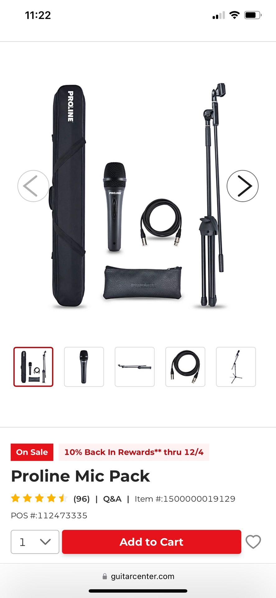Proline Microphone And Stand- Never Used