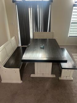 Dining room table with storage