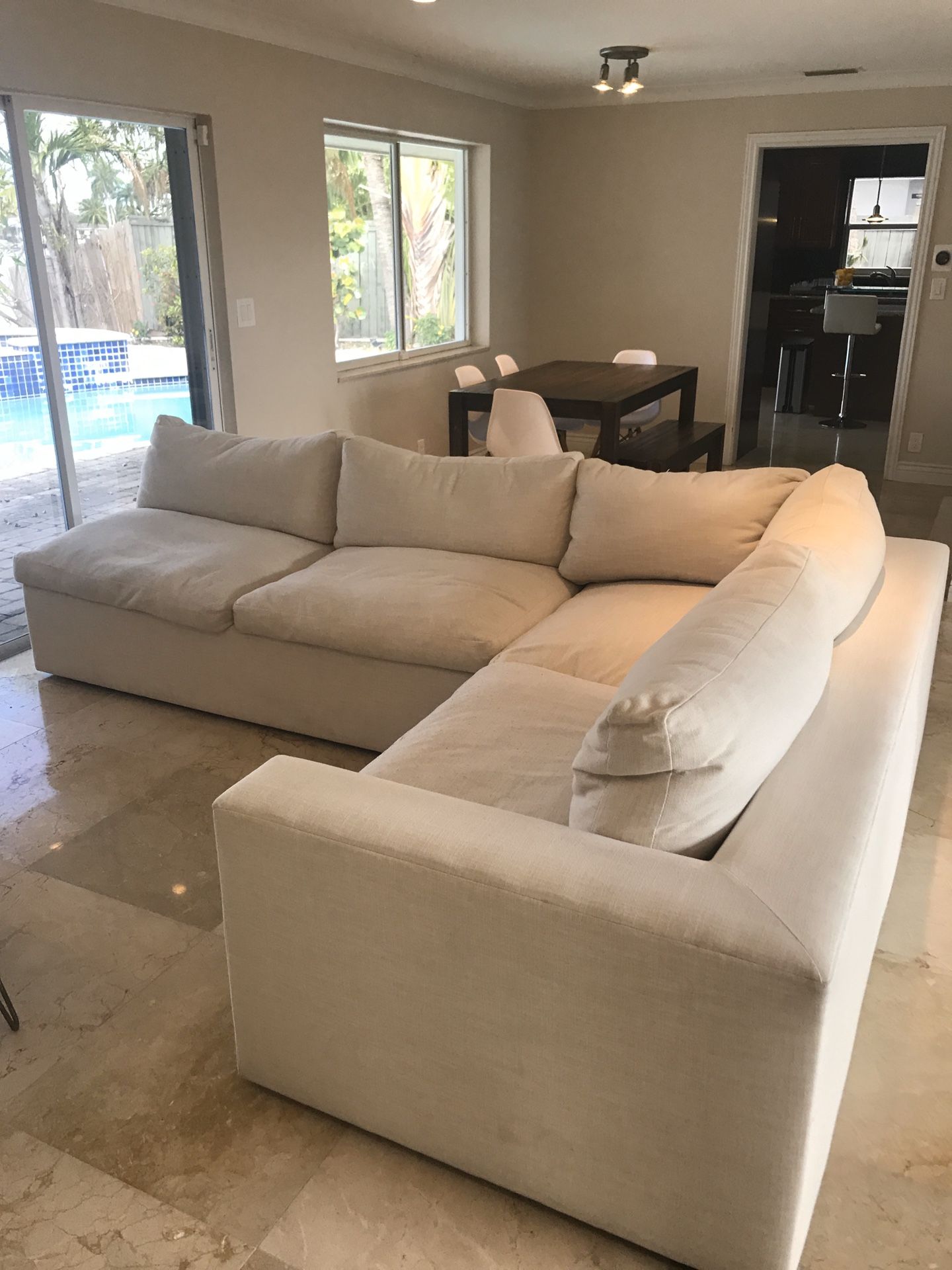 Modern Down Feather Sectional Sofa Couch