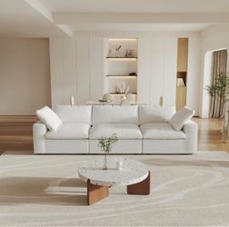White 3-Seat Modular Cloud Sofa