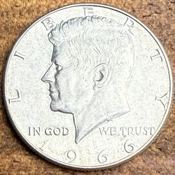 1966 Silver Kennedy Half Dollar