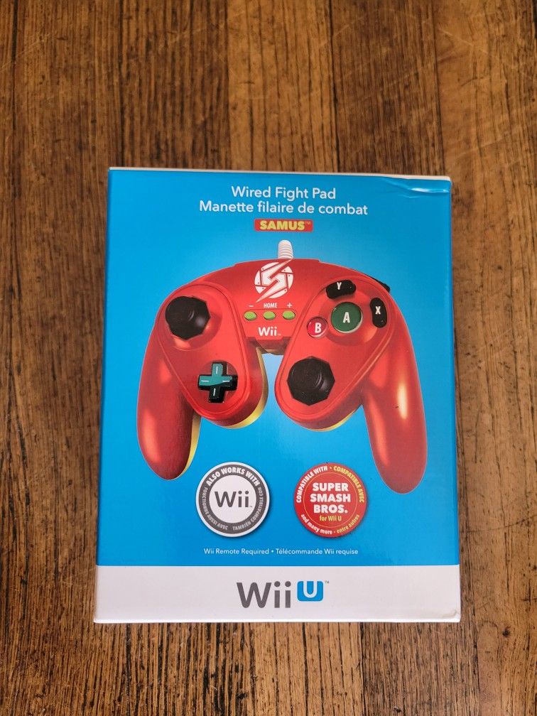 Nintendo Wii U Wired Fight Pad Metroid Orange Controller  Sealed