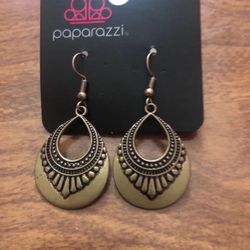Tear Drop Brass Earring 