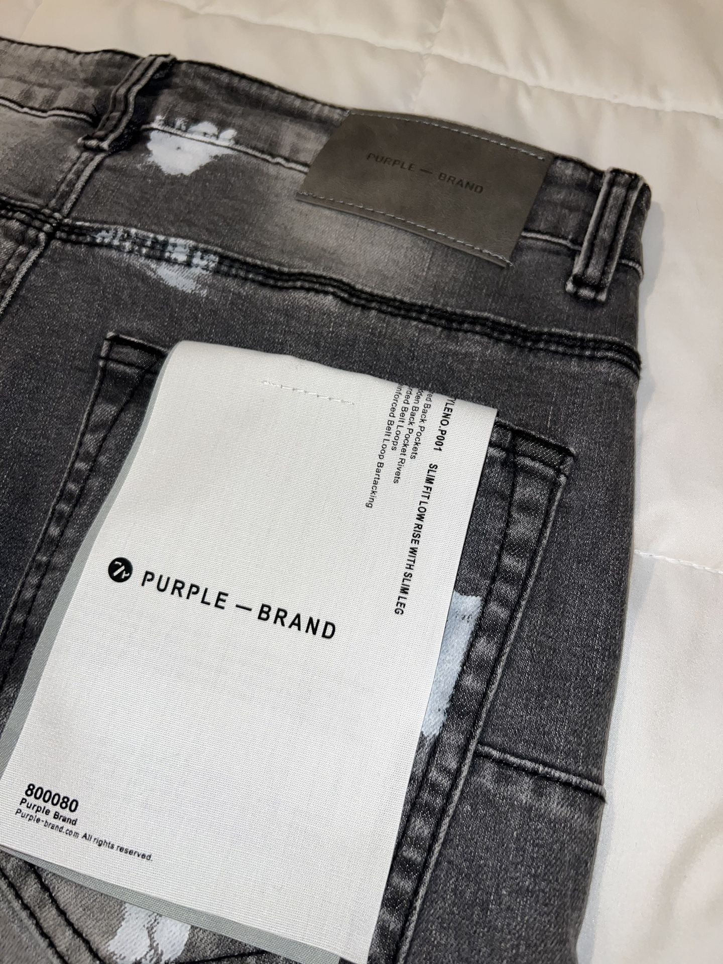 Purple Brand Jeans “worn Grey Knee Slit”