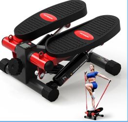HARISON Mini Steppers for Exercise, Stair Stepper with LCD Monitor 300LBS Capacity, Portable Under Desk Stepper for Home Workouts