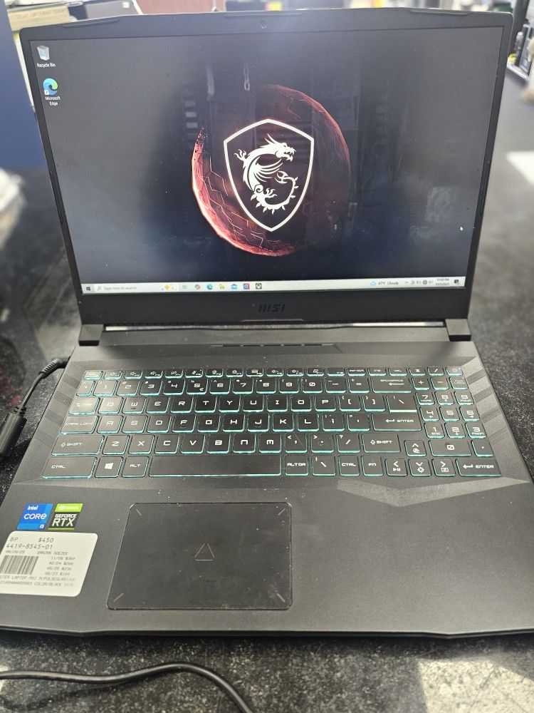 2021 MSI Gaming Laptop. ASK FOR RYAN. #4(contact info removed)-01