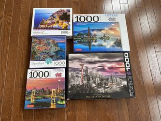 5 Set of 1000 piece Puzzle 20$