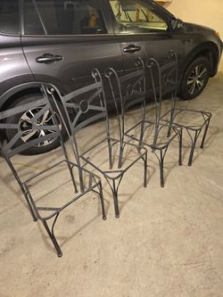Rod iron chair frames
