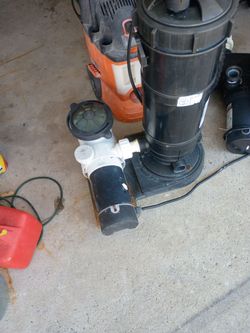 Pool motor cartridge filter one filter inside one still in the box brand new $180 for all