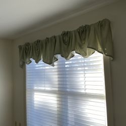 Sage Green Swag Valance 1 Pair