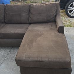 Brown  Velvet  Sofa