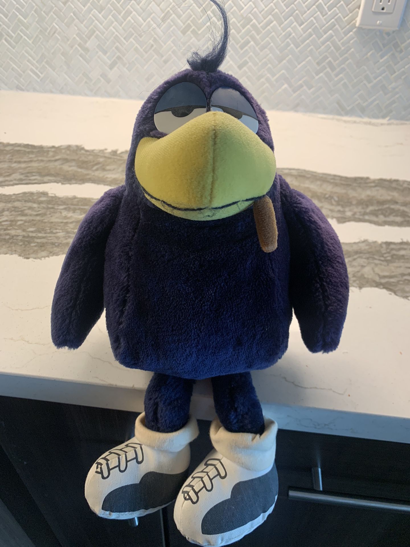 Vintage 1983 "Shoe" Plush Cigar Smoking Bird Wallace Berrie Comic Strip Applause