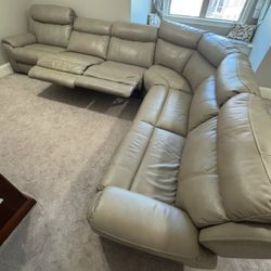Havertys Leather Sofa