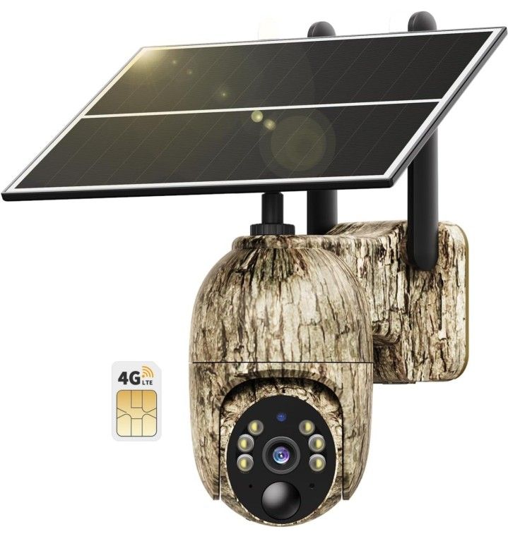 Cellular Trail Camera 3rd Generation 4G LTE with Solar Panel, Live