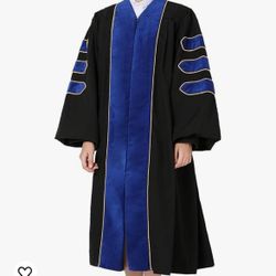 PhD Graduation Gown. Royal Blue