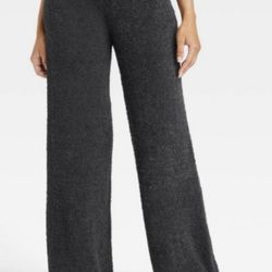 NWOT Stars Above Feather Yarn Sherpa Fleece Wide Leg Pants Xl 