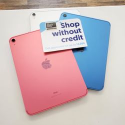 Apple IPad 10th Gen 64GB LTE Tablet - $25 Down To Take Home Today Pay The Rest Later