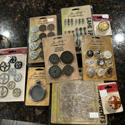 9 Piece Jim Holtz & Gypsy Road Crafting Embellishments