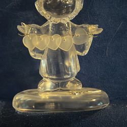 1992 Samuel J Butcher Precious Moments Crystal Girl Figurine W/ Hearts 636991