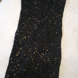 Black Sequins Dress