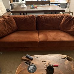 Faux Suede Couch – Like New