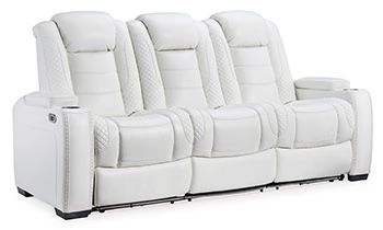White Power Recline Couch (3-seater)