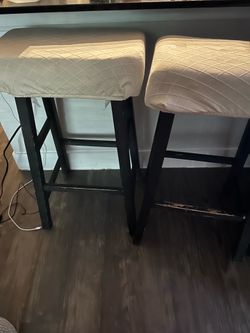 wooden bar stools