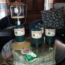 Vintage Century Primus Lantern 4 Ozark Trail Propane Fuel Bottles