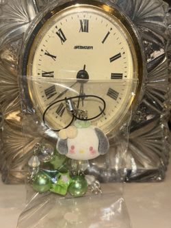 pochaco flocked and bead handmade keychain