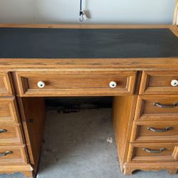 Leather Top Wood Desk