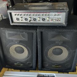 Phonic speakers and mixer