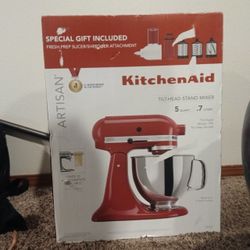 Kitchen Aid Hand Tilt Mixer W/  Cheese Grater attachment  (Factory Sealed) NIB
