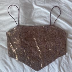 Purple/Gold Sparkly Sequin Top