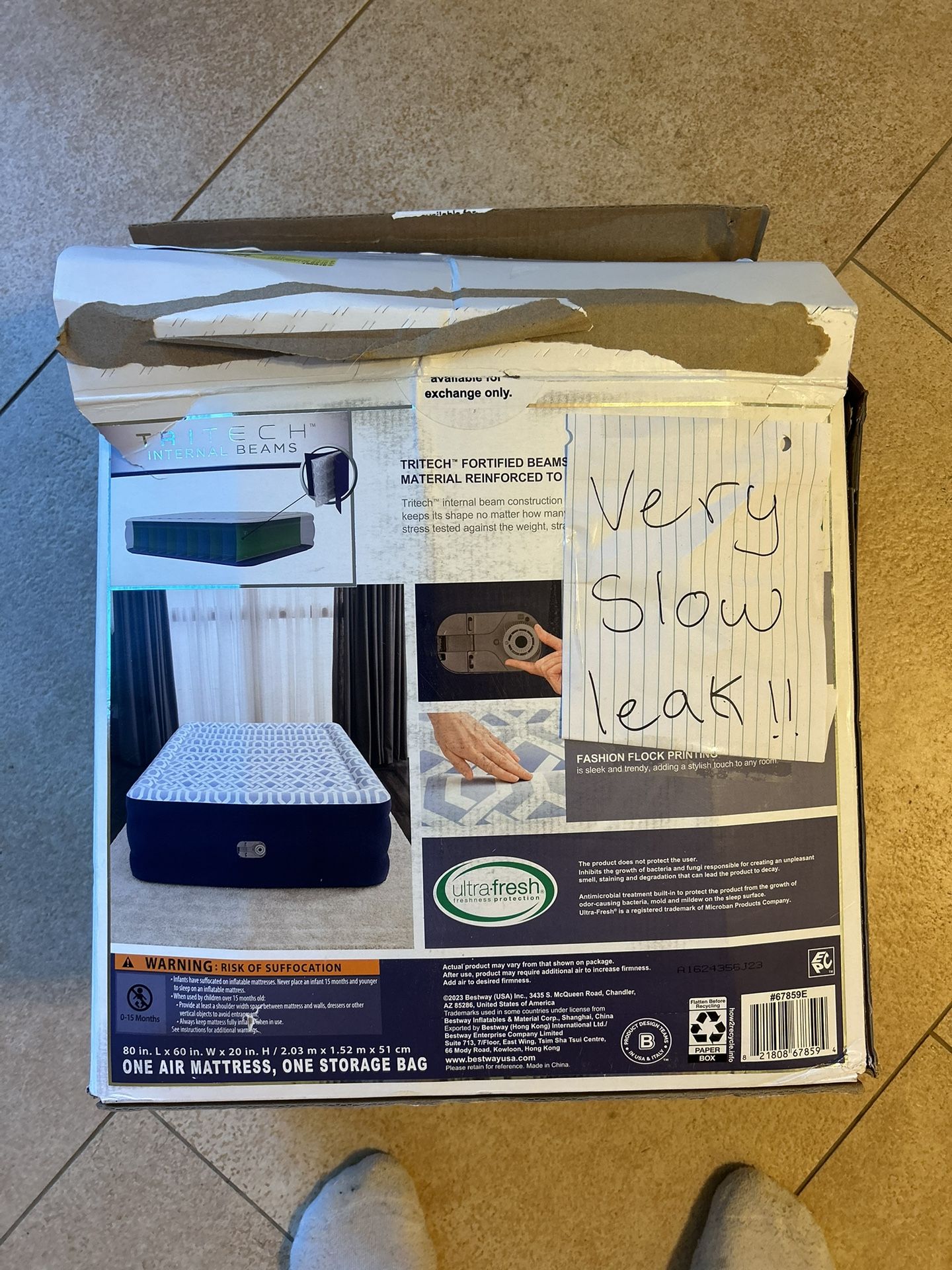 Slightly Used Air Mattress